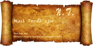 Nyul Terézia névjegykártya